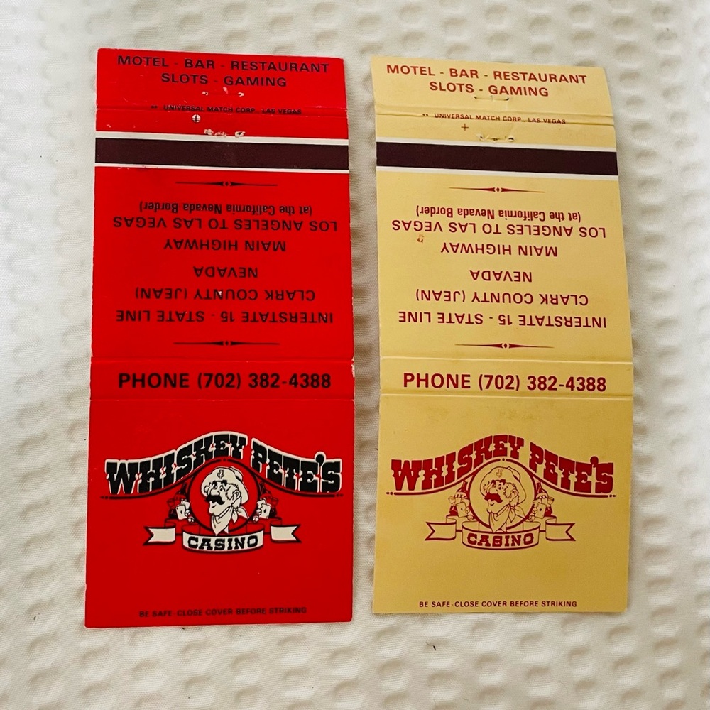 Matchbook Whiskey Pete’s Las Vegas Matchbox  2
